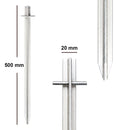 Zelt T-Anker Eisen galvanisch verzinkt, 20 x 20 x 3mm mit Haltestift verzinkt